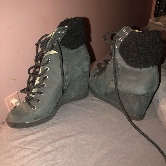 See by chloe suede wedge heel boot - Picture 2 of 5